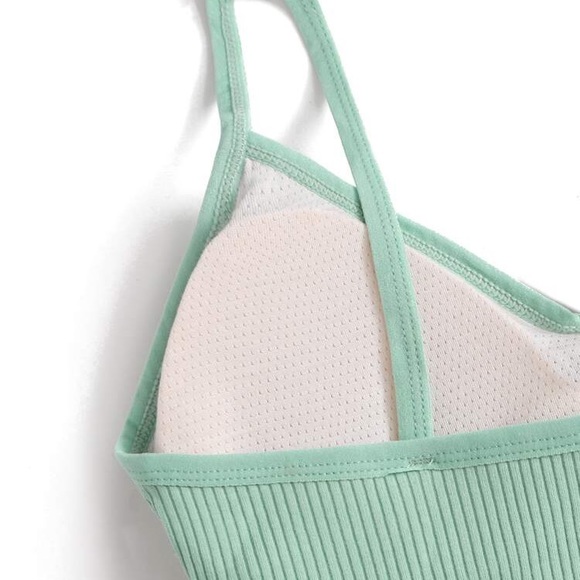 Women’s padded spaghetti strap tank top w/buttons - Picture 4 of 14